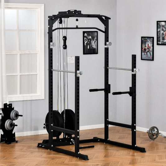 Soozier Heavy Duty Multi-Function Power Tower Rack Cage Exercise - Merch & Ice