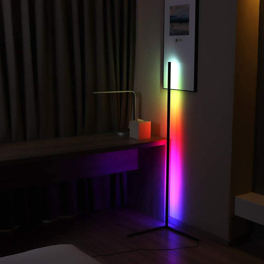 RGB Corner Floor Lamp Modern Simple LED Rod Floor Lamps Living Room - Merch & Ice