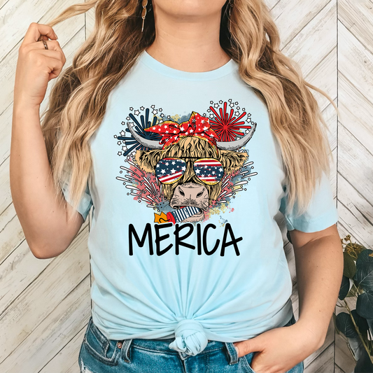 'Merica Cow Unisex T-shirt - Merch & Ice