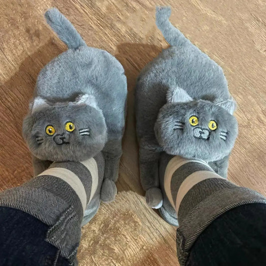 Cuddly Hug Cat Slippers - Merch & Ice