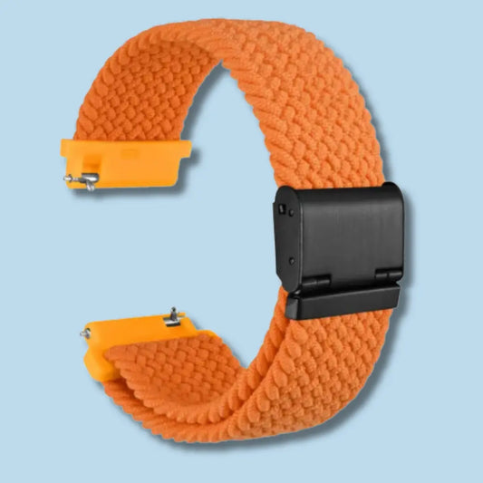 Orange  Braided Nylon Watch Band - Merch & Ice