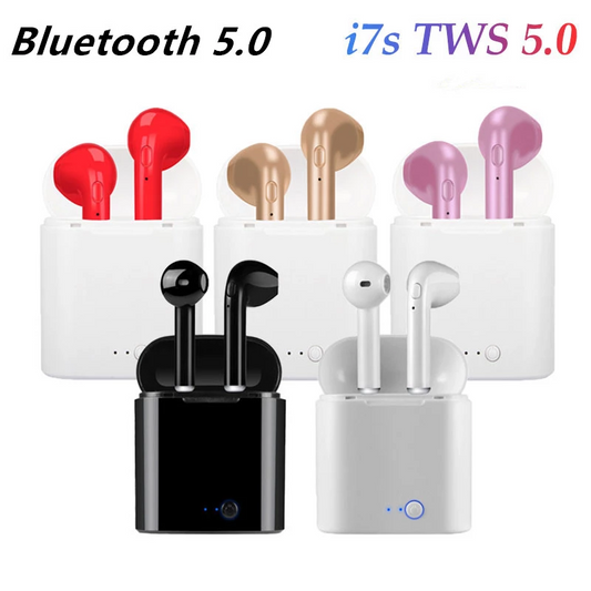 Bluetooth i7s TWS Wireless earbuds for Iphone Huawei Samsung - Merch & Ice