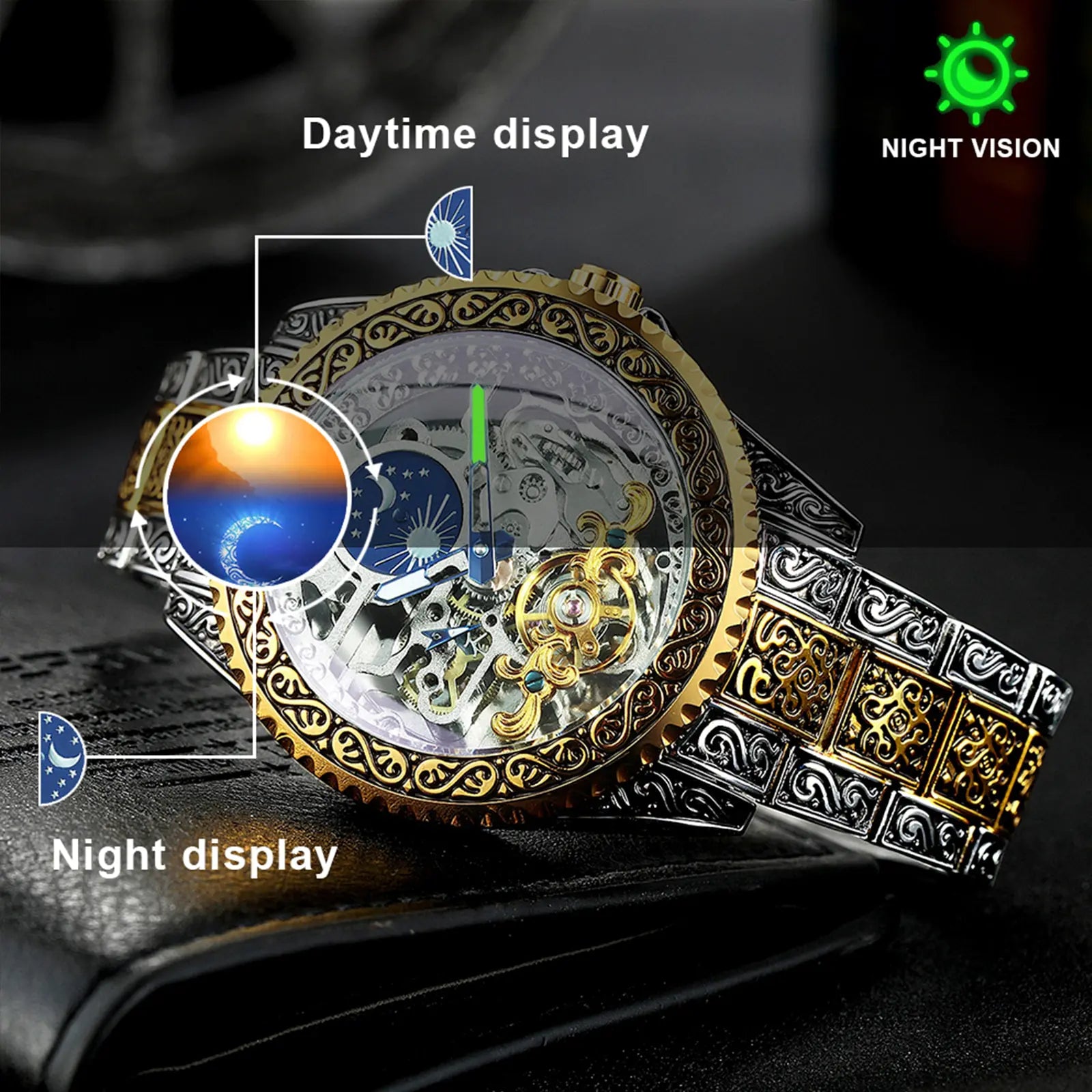 Luxury Moon Phase Mechanical Watches - Merch & Ice