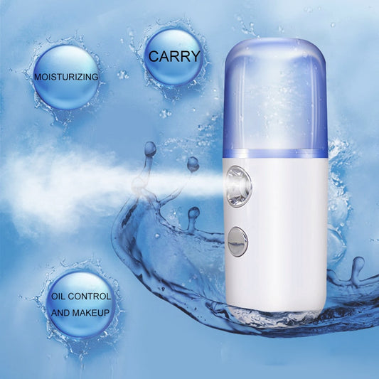 Nano Mist Facial Sprayer Beauty Instrument USB Face Steamer Moisturizing Beauty - Merch & Ice